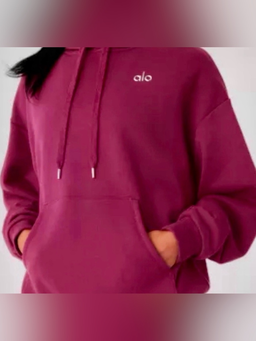 ALO Yoga accolade  Pink Berry Hoodie